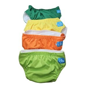 Charlie Banana Cloth Diaper Covers Baby Reusable Multicolor One Size Set 4 OSFM